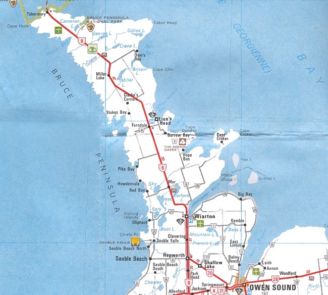 Map Of Tobermory Area Tobermory, On Photos
