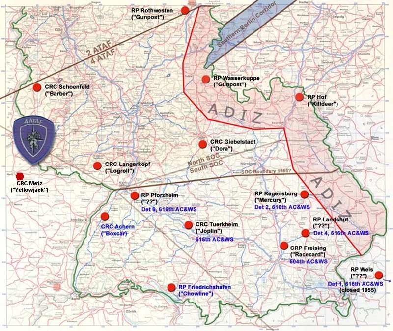 [Radar Stations in Southern Germany]