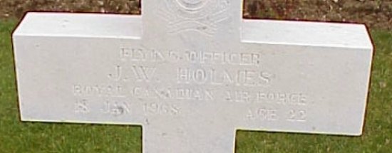 [F/O JW Holmes Grave Marker]