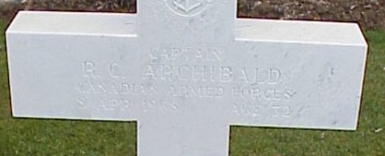 [Captain RC Archibald Grave Marker]