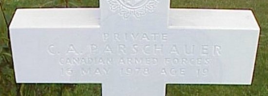 [Pte CA Parschauer Grave Marker]