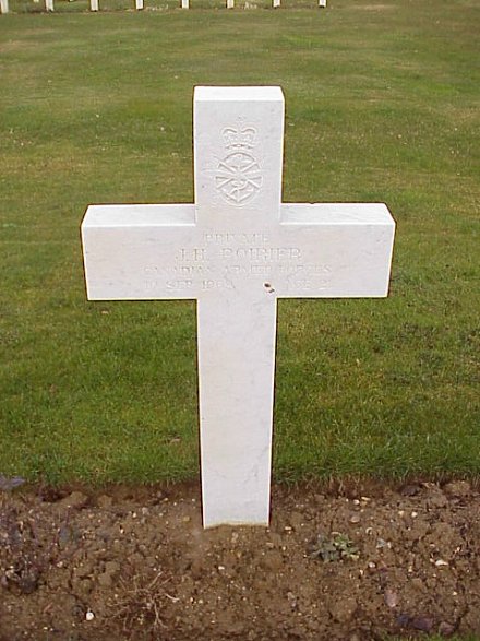 [Pte JH Poirier Grave Marker]