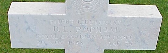 [F/L D Popham Grave Marker]