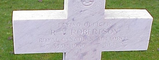 [F/O RA Robertson Grave Marker]