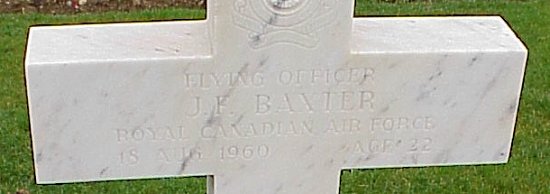 [F/O JF Baxter Grave Marker]