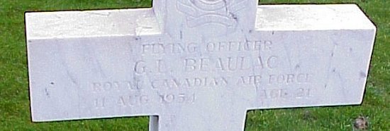 [F/O GL Beaulac Grave Marker]