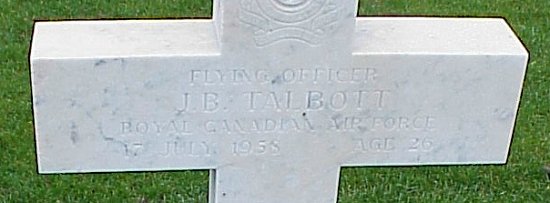 [F/O JB Talbott Grave Marker]