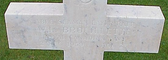 [AS WL Brouillette Grave Marker]