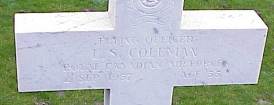 [F/O LS Coleman Grave Marker]