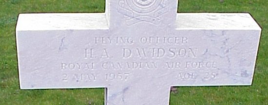 [F/O HA Davidson Grave Marker]