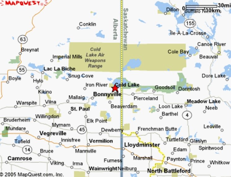 Cold Lake Alberta Map Cold Lake Alberta