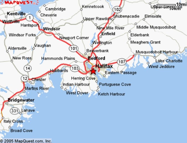 Cambridge Nova Scotia Map Halifax, Ns